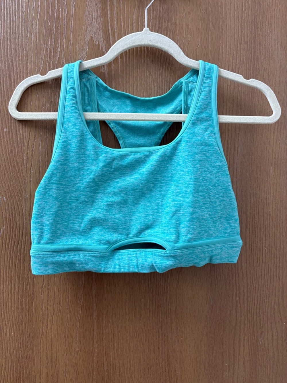 Peloton Aqua Blue Heathered Sports Bra